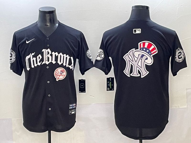 Men 2025 New York Yankees Blank Black Five generations Joint Name Nike MLB Jersey style 18->new york yankees->MLB Jersey